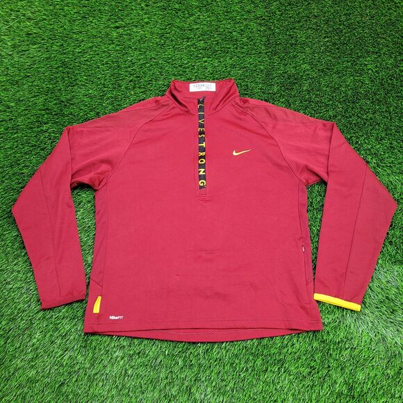 NikeFIT Pullover Jacket Large 22x26 Red - Picture 1 of 16